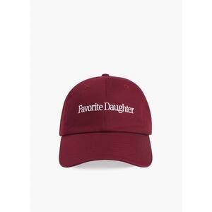 NEW FAVORITE DAUGHTER classic logo baseball cap in sangria nights with white